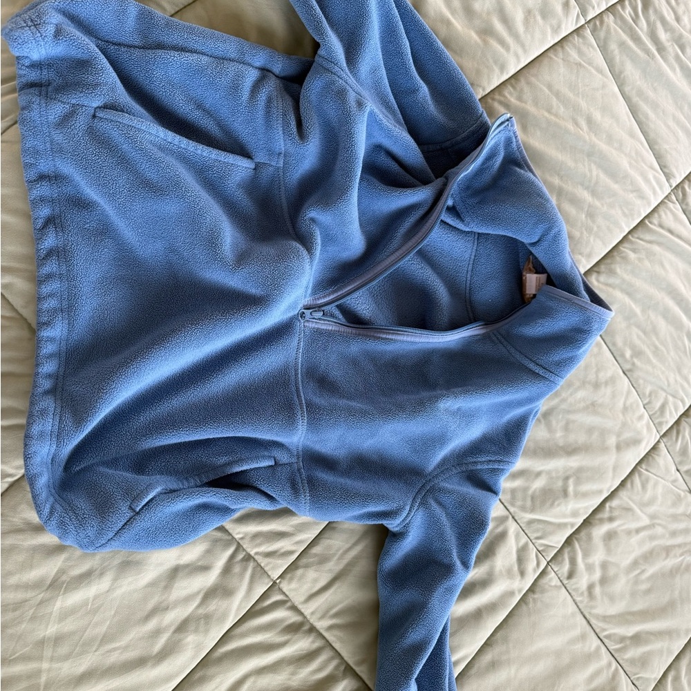 Natural Reflections Light Blue Fleece Quarter-Zip Pullover